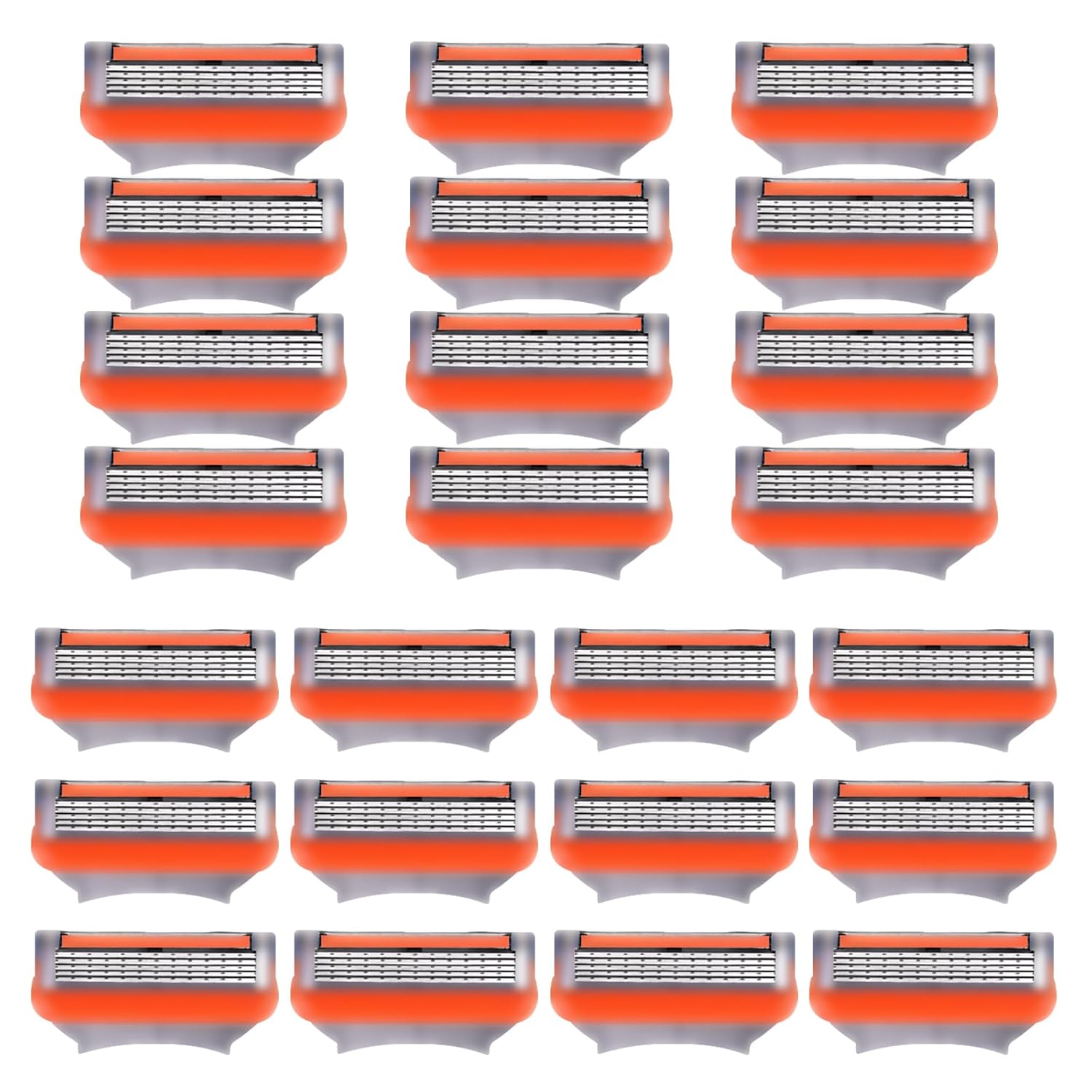 Repuestos de cuchillas de afeitar premium de acero inoxidable de 5 capas, paquete de 24, compatibles con las maquinillas Fusion 5 Style. Cartuchos de alto rendimiento para un afeitado suave. Cuchillas de repuesto duraderas y afiladas para hombres.